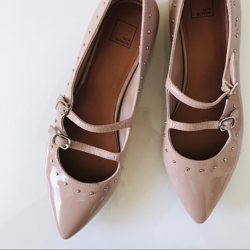 14th & Union Chanda Studded Mary Jane Flats